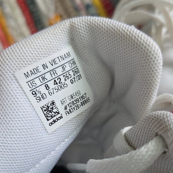 Adidas HIGHtop Basketball White and Pink Sneakers - Picture 5 of 5